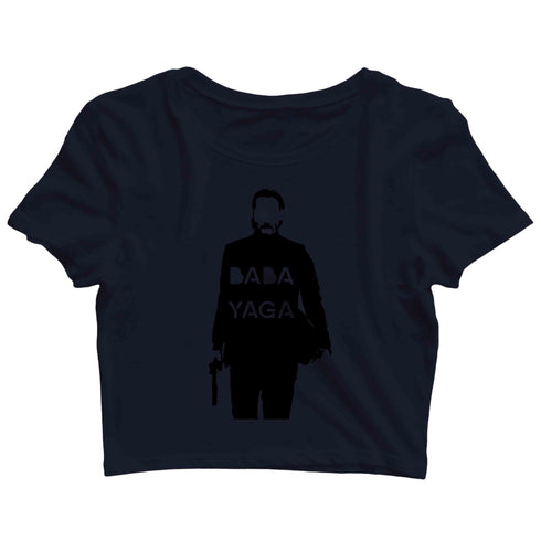 John Wick Movies Hollywood JOHN WICK BABA YAGA Custom Printed Graphic Design Crop Top T-Shirt for Women